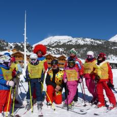 CARNEVALE AL RADUNO CLASSI DELLA SCUOLA DI SCI FITEL  A MONGINEVRO DOMENICA 8 FEBBRAIO 2015