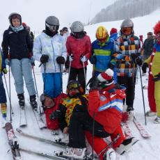 CARNEVALE AL RADUNO CLASSI DELLA SCUOLA DI SCI FITEL  A MONGINEVRO SABATO 14 FEBBRAIO 2015