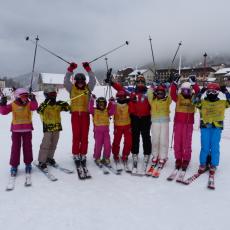 TEST DI FINE CORSI SCI SNOWBOARD A MONGINEVRO PROMOSSI DA VALANGA AZZURRA TORINO