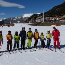 TEST DI FINE CORSI SCI SNOWBOARD A MONGINEVRO PROMOSSI DA VALANGA AZZURRA TORINO