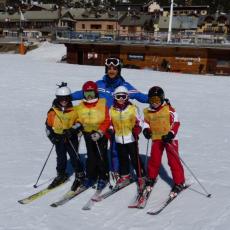 TEST DI FINE CORSI SCI SNOWBOARD A MONGINEVRO PROMOSSI DA VALANGA AZZURRA TORINO