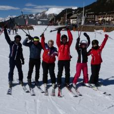 TEST DI FINE CORSI SCI SNOWBOARD A MONGINEVRO PROMOSSI DA VALANGA AZZURRA TORINO