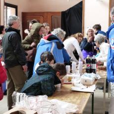 FESTA DI FINE CORSO  SCI SNOWBOARD A MONGINEVRO PROMOSSI DA VALANGA AZZURRA TORINO