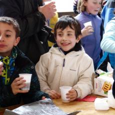 FESTA DI FINE CORSO  SCI SNOWBOARD A MONGINEVRO PROMOSSI DA VALANGA AZZURRA TORINO