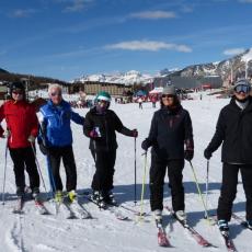 TEST DI FINE CORSI SCI SNOWBOARD A MONGINEVRO PROMOSSI DA VALANGA AZZURRA TORINO