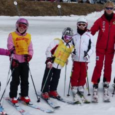 TEST DI FINE CORSI SCI SNOWBOARD A MONGINEVRO PROMOSSI DA VALANGA AZZURRA TORINO