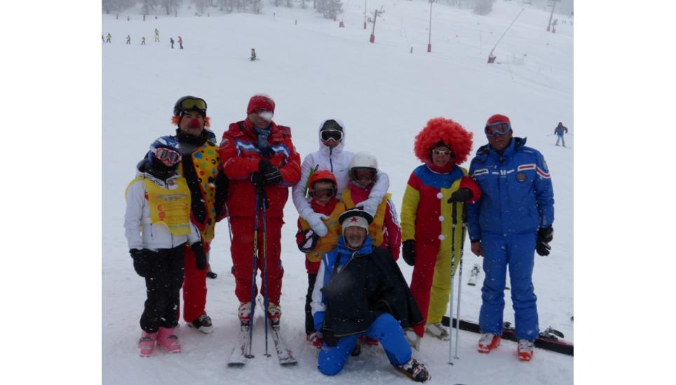CARNEVALE AL RADUNO CLASSI DELLA SCUOLA DI SCI FITEL  A MONGINEVRO SABATO 14 FEBBRAIO 2015