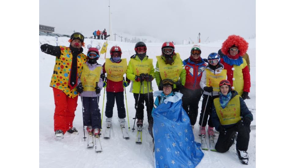 CARNEVALE AL RADUNO CLASSI DELLA SCUOLA DI SCI FITEL  A MONGINEVRO SABATO 14 FEBBRAIO 2015