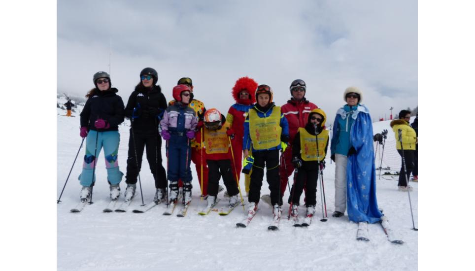 CARNEVALE AL RADUNO CLASSI DELLA SCUOLA DI SCI FITEL  A MONGINEVRO DOMENICA 15 FEBBRAIO 2015