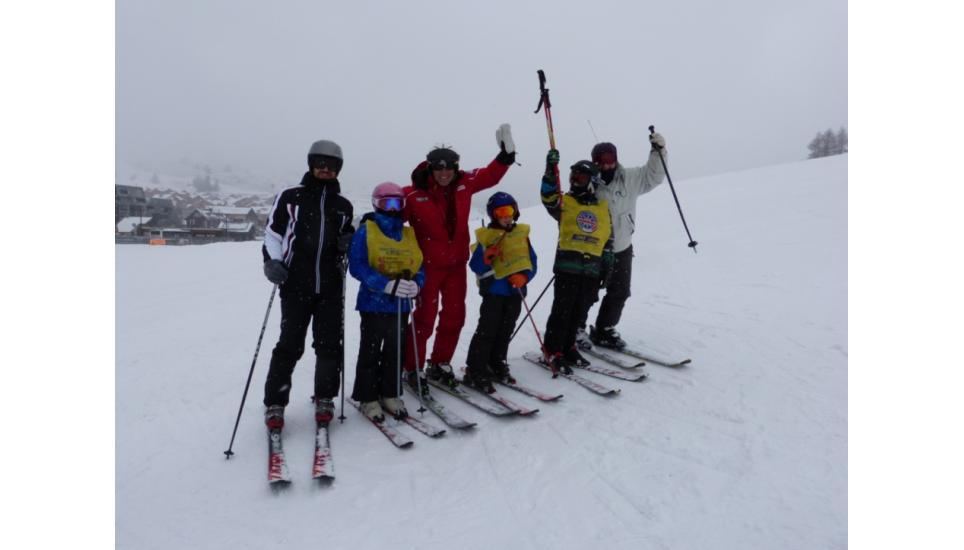 TEST DI FINE CORSI SCI SNOWBOARD A MONGINEVRO PROMOSSI DA VALANGA AZZURRA TORINO