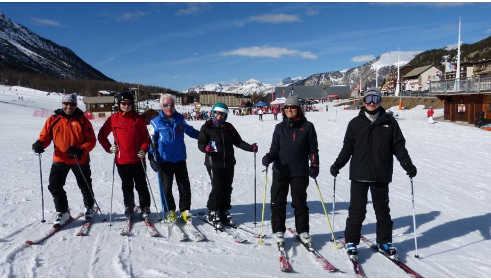 TEST DI FINE CORSI SCI SNOWBOARD A MONGINEVRO PROMOSSI DA VALANGA AZZURRA TORINO