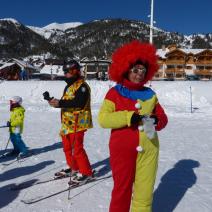 CARNEVALE AL RADUNO CLASSI DELLA SCUOLA DI SCI FITEL  A MONGINEVRO DOMENICA 8 FEBBRAIO 2015