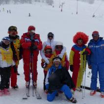 CARNEVALE AL RADUNO CLASSI DELLA SCUOLA DI SCI FITEL  A MONGINEVRO SABATO 14 FEBBRAIO 2015