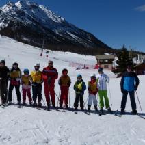 TEST DI FINE CORSI SCI SNOWBOARD A MONGINEVRO PROMOSSI DA VALANGA AZZURRA TORINO