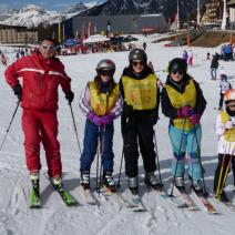 TEST DI FINE CORSI SCI SNOWBOARD A MONGINEVRO PROMOSSI DA VALANGA AZZURRA TORINO